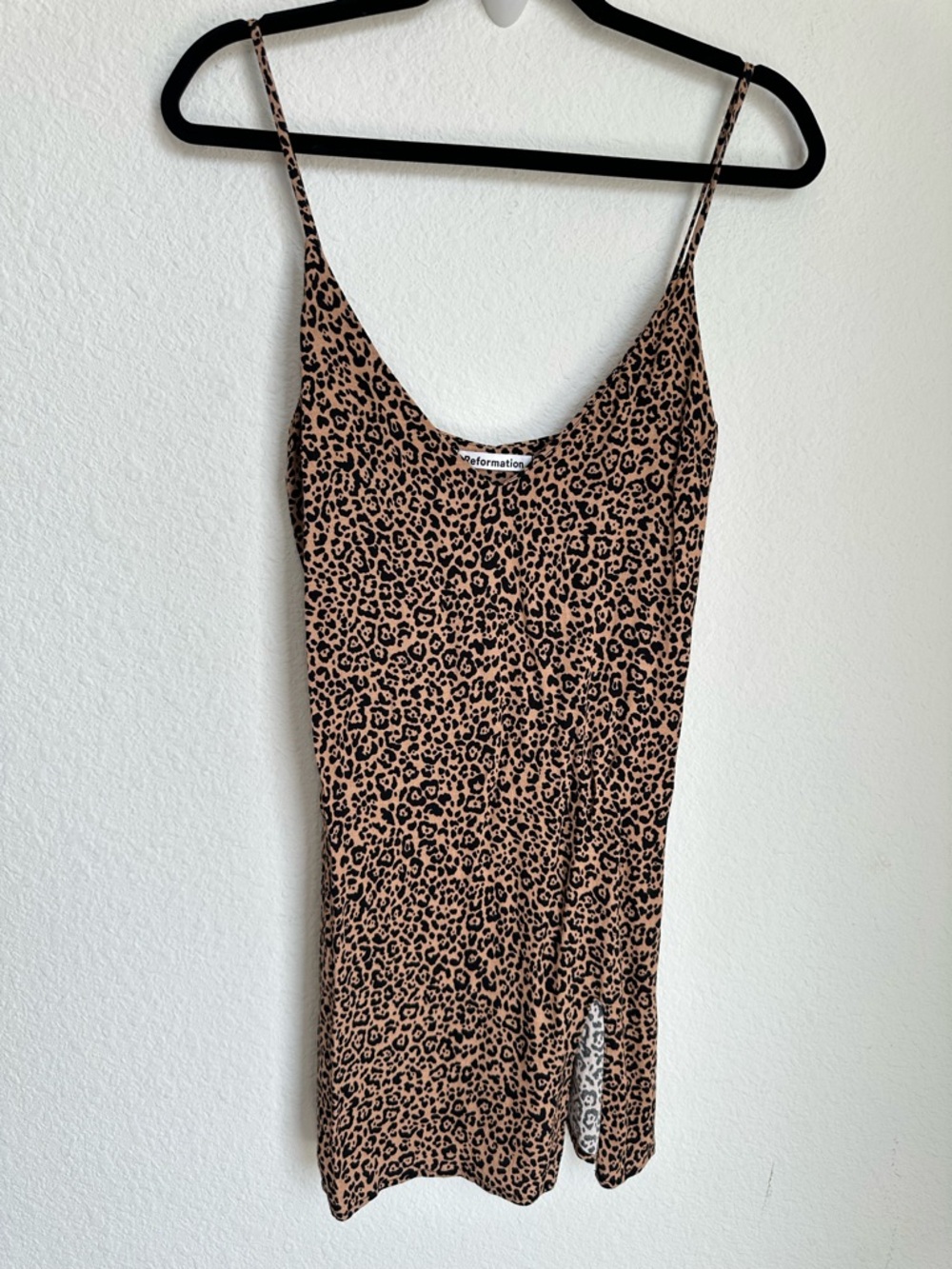 Reformation Marlowe Dress Bengal Leopard Animal print side slit Small‎ - Picture 7 of 16